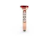 Rose gold Pear Cut Cut Channel Set Diamond Engagement Ring with Four-Prong Setting_2