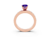 Rose gold Pear Cut Cut Channel Set Diamond Engagement Ring with Four-Prong Setting_3