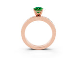 Rose gold Pear Cut Cut Channel Set Diamond Engagement Ring with Four-Prong Setting_3