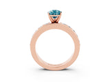 Rose gold Pear Cut Cut Channel Set Diamond Engagement Ring with Four-Prong Setting_3