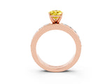 Rose gold Pear Cut Cut Channel Set Diamond Engagement Ring with Four-Prong Setting_3