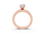 Rose gold Pear Cut Cut Channel Set Diamond Engagement Ring with Four-Prong Setting_3