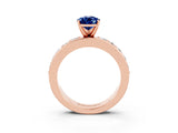 Rose gold Pear Cut Cut Channel Set Diamond Engagement Ring with Four-Prong Setting_3
