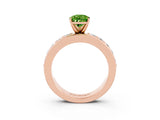 Rose gold Pear Cut Cut Channel Set Diamond Engagement Ring with Four-Prong Setting_3