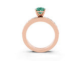 Rose gold Pear Cut Cut Channel Set Diamond Engagement Ring with Four-Prong Setting_3