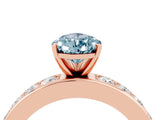 Rose gold Pear Cut Cut Channel Set Diamond Engagement Ring with Four-Prong Setting_4
