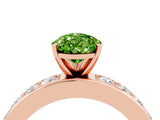 Rose gold Pear Cut Cut Channel Set Diamond Engagement Ring with Four-Prong Setting_4
