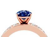 Rose gold Pear Cut Cut Channel Set Diamond Engagement Ring with Four-Prong Setting_4