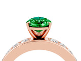 Rose gold Pear Cut Cut Channel Set Diamond Engagement Ring with Four-Prong Setting_4