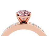 Rose gold Pear Cut Cut Channel Set Diamond Engagement Ring with Four-Prong Setting_4