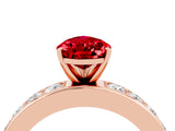 Rose gold Pear Cut Cut Channel Set Diamond Engagement Ring with Four-Prong Setting_4