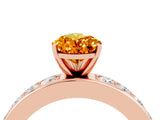 Rose gold Pear Cut Cut Channel Set Diamond Engagement Ring with Four-Prong Setting_4