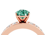 Rose gold Pear Cut Cut Channel Set Diamond Engagement Ring with Four-Prong Setting_4