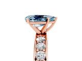 Rose gold Pear Cut Cut Channel Set Diamond Engagement Ring with Four-Prong Setting_5