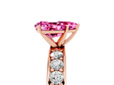 Rose gold Pear Cut Cut Channel Set Diamond Engagement Ring with Four-Prong Setting_5