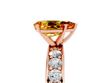 Rose gold Pear Cut Cut Channel Set Diamond Engagement Ring with Four-Prong Setting_5