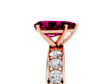 Rose gold Pear Cut Cut Channel Set Diamond Engagement Ring with Four-Prong Setting_5
