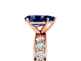 Rose gold Pear Cut Cut Channel Set Diamond Engagement Ring with Four-Prong Setting_5