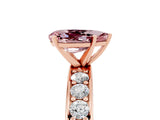 Rose gold Pear Cut Cut Channel Set Diamond Engagement Ring with Four-Prong Setting_5