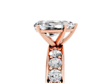 Rose gold Pear Cut Cut Channel Set Diamond Engagement Ring with Four-Prong Setting_5
