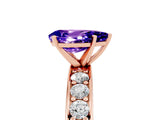 Rose gold Pear Cut Cut Channel Set Diamond Engagement Ring with Four-Prong Setting_5
