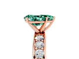 Rose gold Pear Cut Cut Channel Set Diamond Engagement Ring with Four-Prong Setting_5