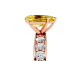 Rose gold Pear Cut Cut Channel Set Diamond Engagement Ring with Four-Prong Setting_5