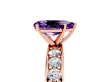 Rose gold Pear Cut Cut Channel Set Diamond Engagement Ring with Four-Prong Setting_5