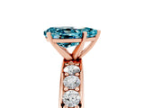 Rose gold Pear Cut Cut Channel Set Diamond Engagement Ring with Four-Prong Setting_5