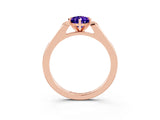 Rose gold Pear Cut Cut Channel Set Solitaire Engagement Ring with Four-Prong Setting_11