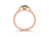 Rose gold Pear Cut Cut Channel Set Solitaire Engagement Ring with Four-Prong Setting_11