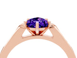 Rose gold Pear Cut Cut Channel Set Solitaire Engagement Ring with Four-Prong Setting_12