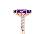 Rose gold Pear Cut Cut Channel Set Solitaire Engagement Ring with Four-Prong Setting_13