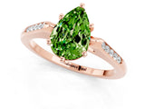 Rose gold Pear Cut Cut Channel Set Solitaire Engagement Ring with Four-Prong Setting_13