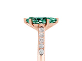 Rose gold Pear Cut Cut Channel Set Solitaire Engagement Ring with Four-Prong Setting_13