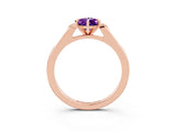 Rose gold Pear Cut Cut Channel Set Solitaire Engagement Ring with Four-Prong Setting_15