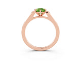 Rose gold Pear Cut Cut Channel Set Solitaire Engagement Ring with Four-Prong Setting_15