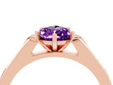 Rose gold Pear Cut Cut Channel Set Solitaire Engagement Ring with Four-Prong Setting_16