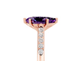Rose gold Pear Cut Cut Channel Set Solitaire Engagement Ring with Four-Prong Setting_17
