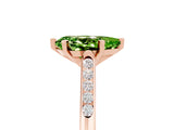 Rose gold Pear Cut Cut Channel Set Solitaire Engagement Ring with Four-Prong Setting_17