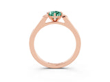 Rose gold Pear Cut Cut Channel Set Solitaire Engagement Ring with Four-Prong Setting_28