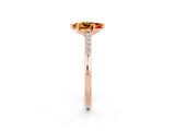 Rose gold Pear Cut Cut Channel Set Solitaire Engagement Ring with Four-Prong Setting_2