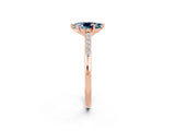 Rose gold Pear Cut Cut Channel Set Solitaire Engagement Ring with Four-Prong Setting_2