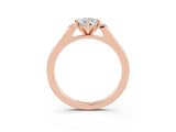 Rose gold Pear Cut Cut Channel Set Solitaire Engagement Ring with Four-Prong Setting_3
