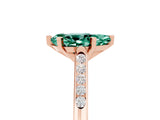 Rose gold Pear Cut Cut Channel Set Solitaire Engagement Ring with Four-Prong Setting_30