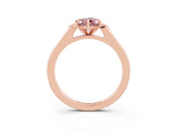 Rose gold Pear Cut Cut Channel Set Solitaire Engagement Ring with Four-Prong Setting_3