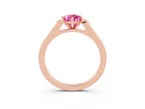 Rose gold Pear Cut Cut Channel Set Solitaire Engagement Ring with Four-Prong Setting_3