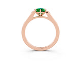 Rose gold Pear Cut Cut Channel Set Solitaire Engagement Ring with Four-Prong Setting_3