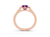 Rose gold Pear Cut Cut Channel Set Solitaire Engagement Ring with Four-Prong Setting_3