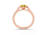 Rose gold Pear Cut Cut Channel Set Solitaire Engagement Ring with Four-Prong Setting_3